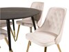Eetkamerset Dallas 1178 (Beige + Gouden)