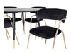 Eetkamerset Dallas 1180 (Zwart + Gouden)