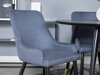 Eetkamerset Dallas 1181 (Blauw + Zwart)