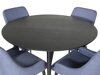 Eetkamerset Dallas 1181 (Blauw + Zwart)