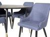 Eetkamerset Dallas 1181 (Blauw + Zwart)