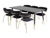 Eetkamerset Dallas 1258 (Zwart + Gouden)