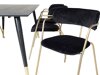 Eetkamerset Dallas 1258 (Zwart + Gouden)