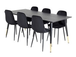 Eetkamerset Dallas 1259 (Zwart)