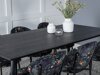 Eetkamerset Dallas 1260 (Bloemen patroon + Zwart)