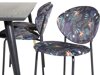 Eetkamerset Dallas 1260 (Bloemen patroon + Zwart)