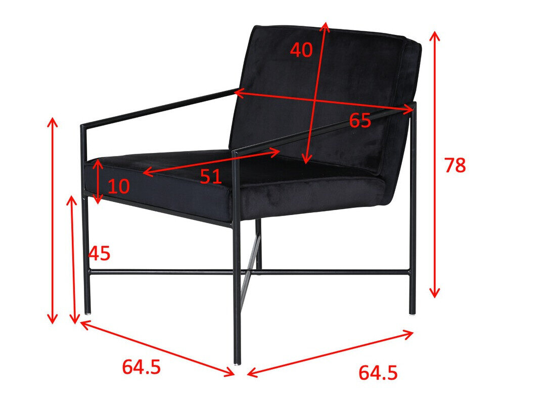 Fauteuil Dallas 1707 (Crème + Zwart)
