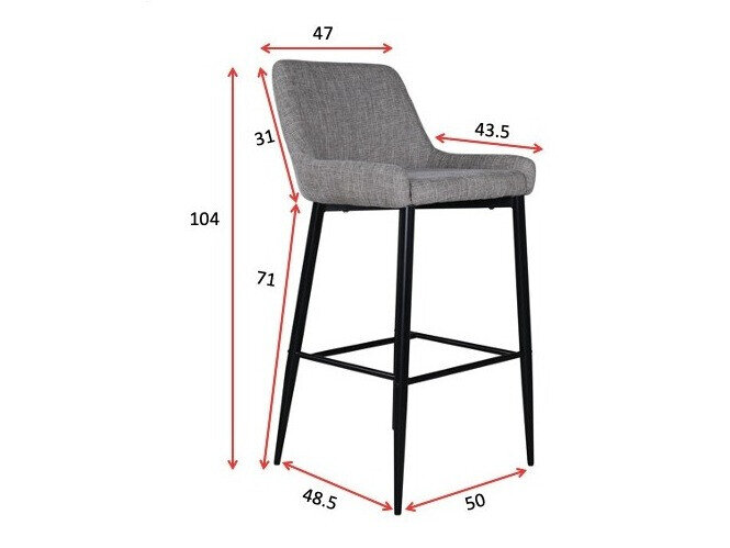 Barkruk Dallas 2647 (Beige + Zwart)