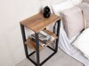Bijzettafel Dallas 3219 (Zwart + Teak)