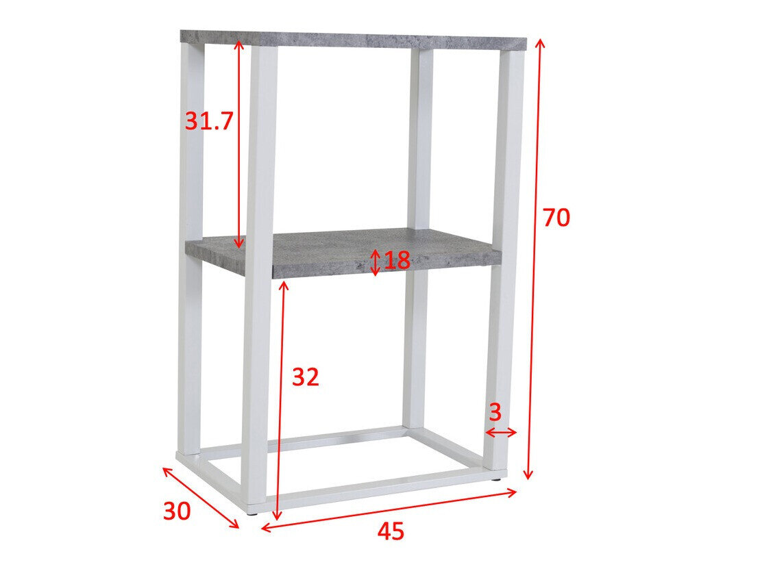 Bijzettafel Dallas 3219 (Zwart + Teak)