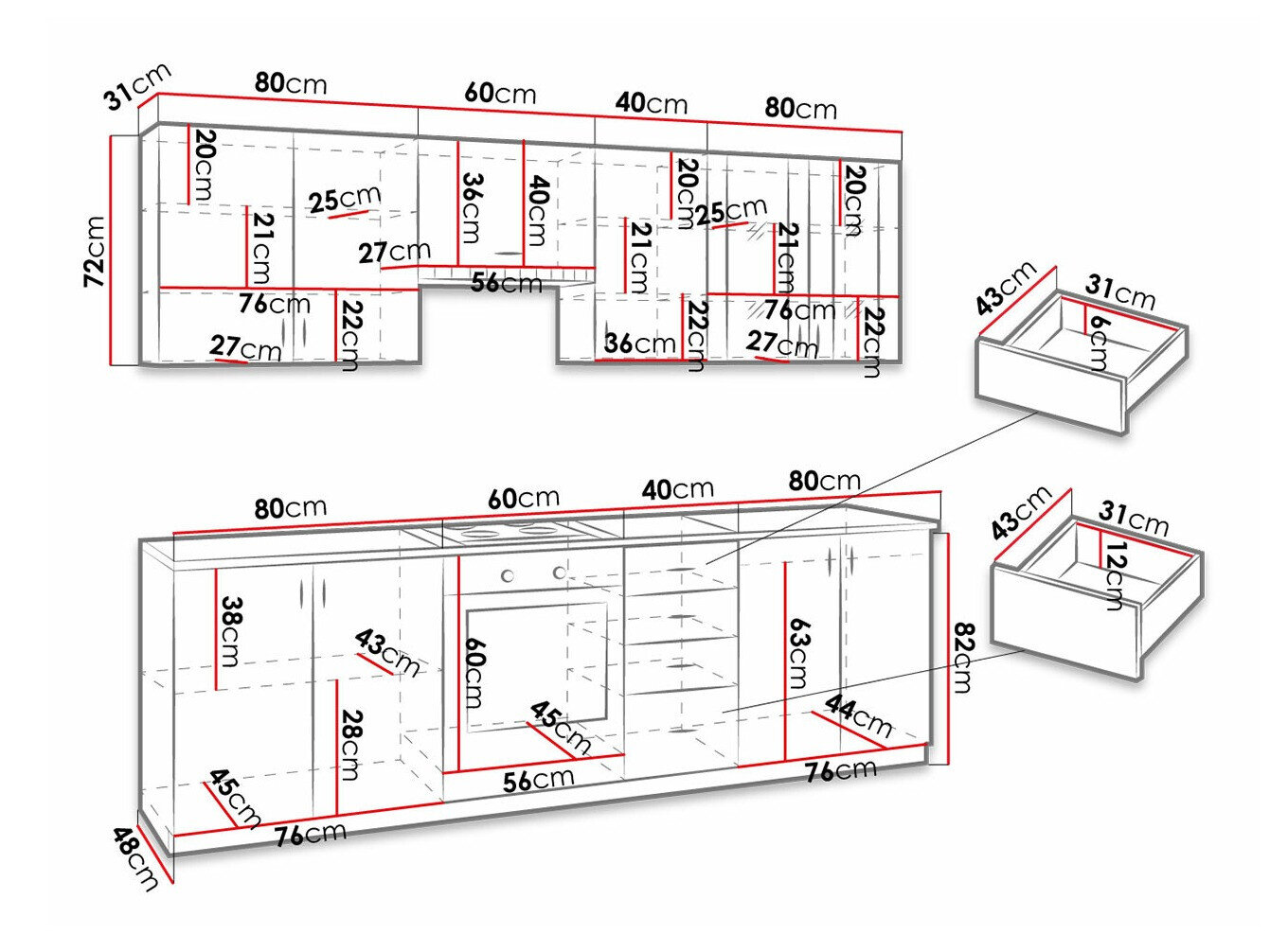 Køkkensæt Tucson 166