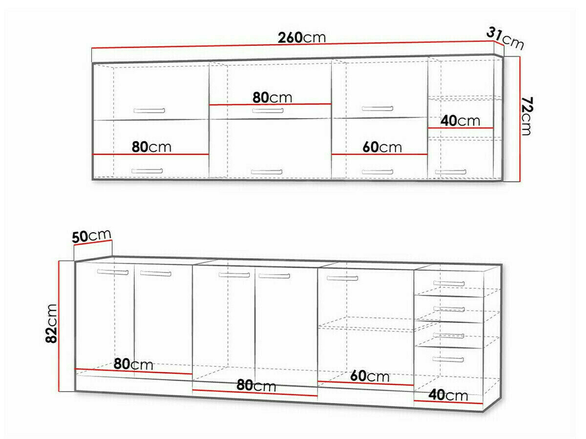 Modularni kuhinjski komplet Multi White 123