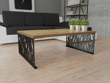 Salontafel Germantown 108 (Eiken + Matzwart)