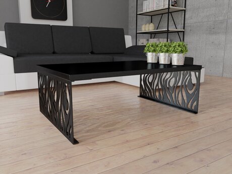 Salontafel Germantown 108 (Glanzend zwart + Matzwart)