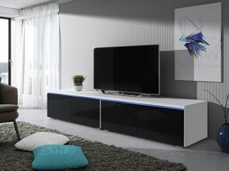 TV-meubel Hortus (Wit + Glanzend zwart)