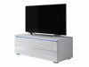 Meuble TV Uva VI (Blanc + Blanc brillant)
