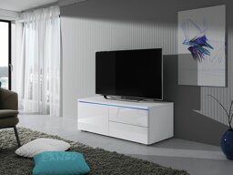 TV-állvány Uva VI (Fehér + Fényes fehér)