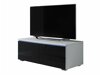 TV-bord Nashville 130 (Hvid + Blank sort)