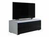 TV-bord Uva VI (Hvid + Blank sort)