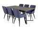 Eetkamerset Dallas 1345 (Blauw + Zwart)