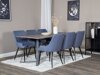 Eetkamerset Dallas 1345 (Blauw + Zwart)