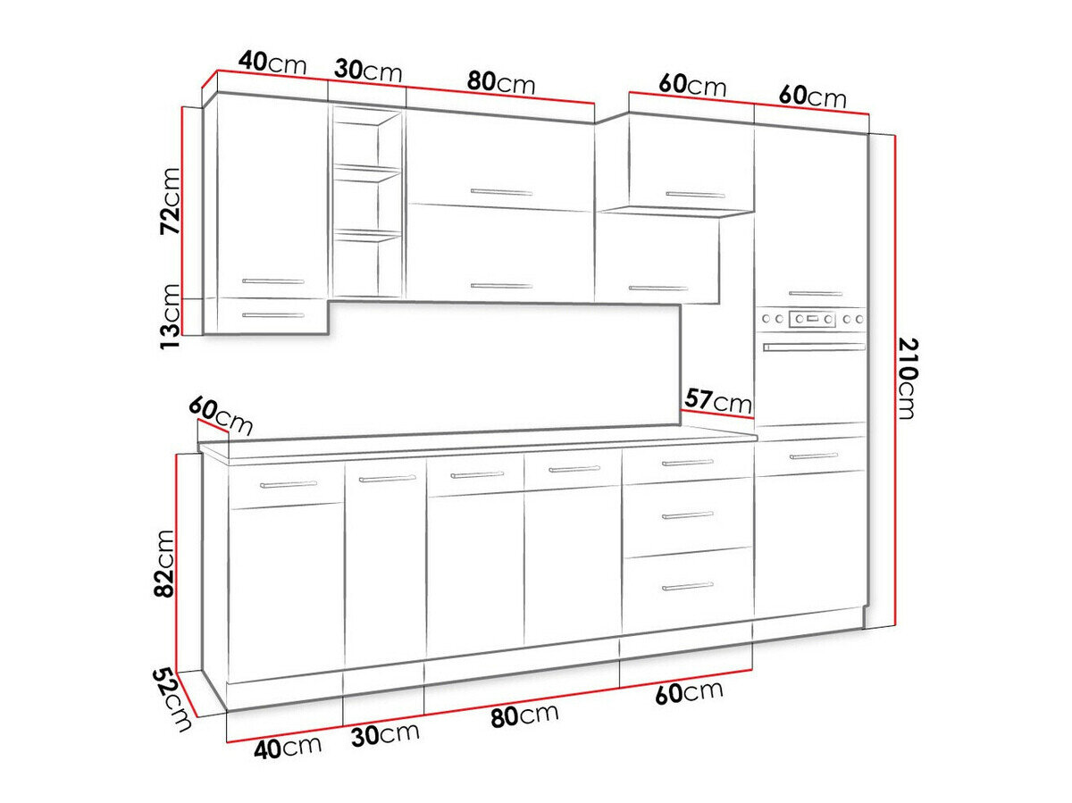 Modulaire keukenset Wood White 137