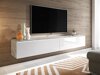 TV-meubel Scientia I (Beton + Glanzend wit)