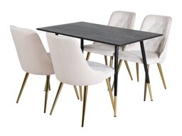 Eetkamerset Dallas 1673 (Beige + gouden)