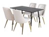 Eetkamerset Dallas 1673 (Beige + gouden)