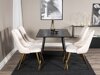 Eetkamerset Dallas 1673 (Beige + gouden)