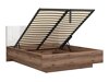 Bed Fivale 122 (Donker delano-eik + Glanzend wit)