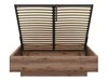 Bed Fivale 122 (Donker delano-eik + Glanzend wit)