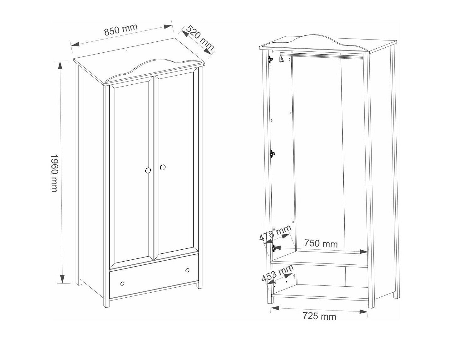 Garderobeskab Elblive 118
