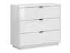 Kommode Fivale 118 (Glansfuld hvid + Hvid)