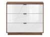 Kommode Fivale 118 (Mørk Delano eg + Glansfuld hvid)