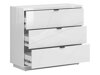 Ladekast Fivale 118 (Glanzend wit + Wit)