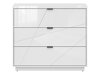 Ladekast Fivale 118 (Glanzend wit + Wit)