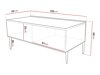 Salontafel Merced B129 (Glanzend zwart + Zwart)