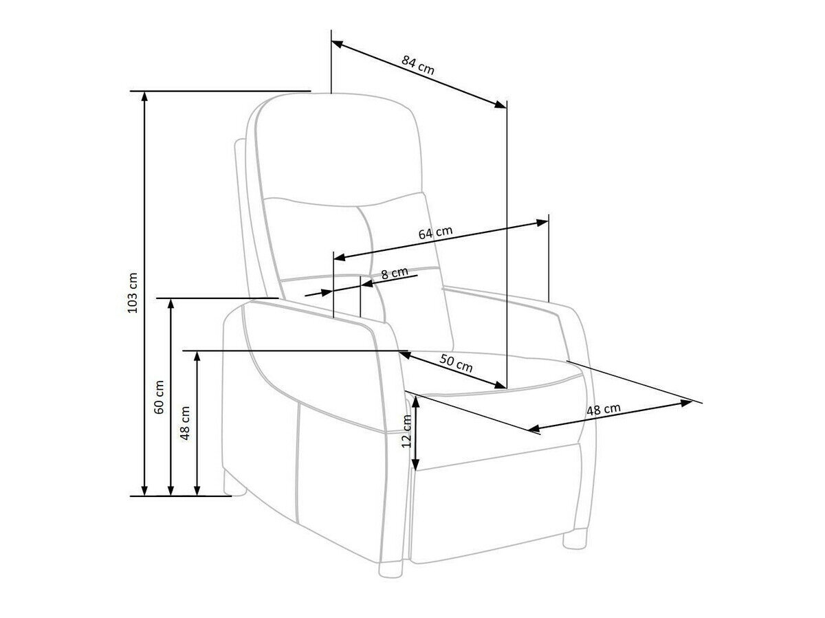Relaxfauteuil Houston 992 (Bluvel 68)