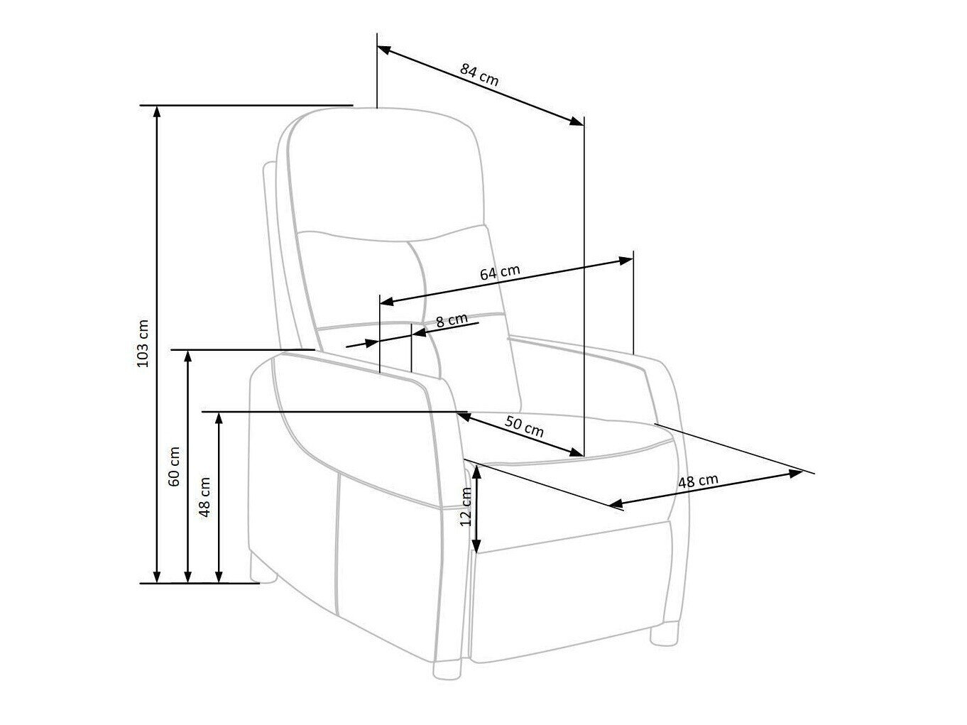 Relaxfauteuil Houston 992 (Grijs)