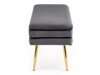 Gestoffeerde bank Houston 1255 (Grijs + Gouden)