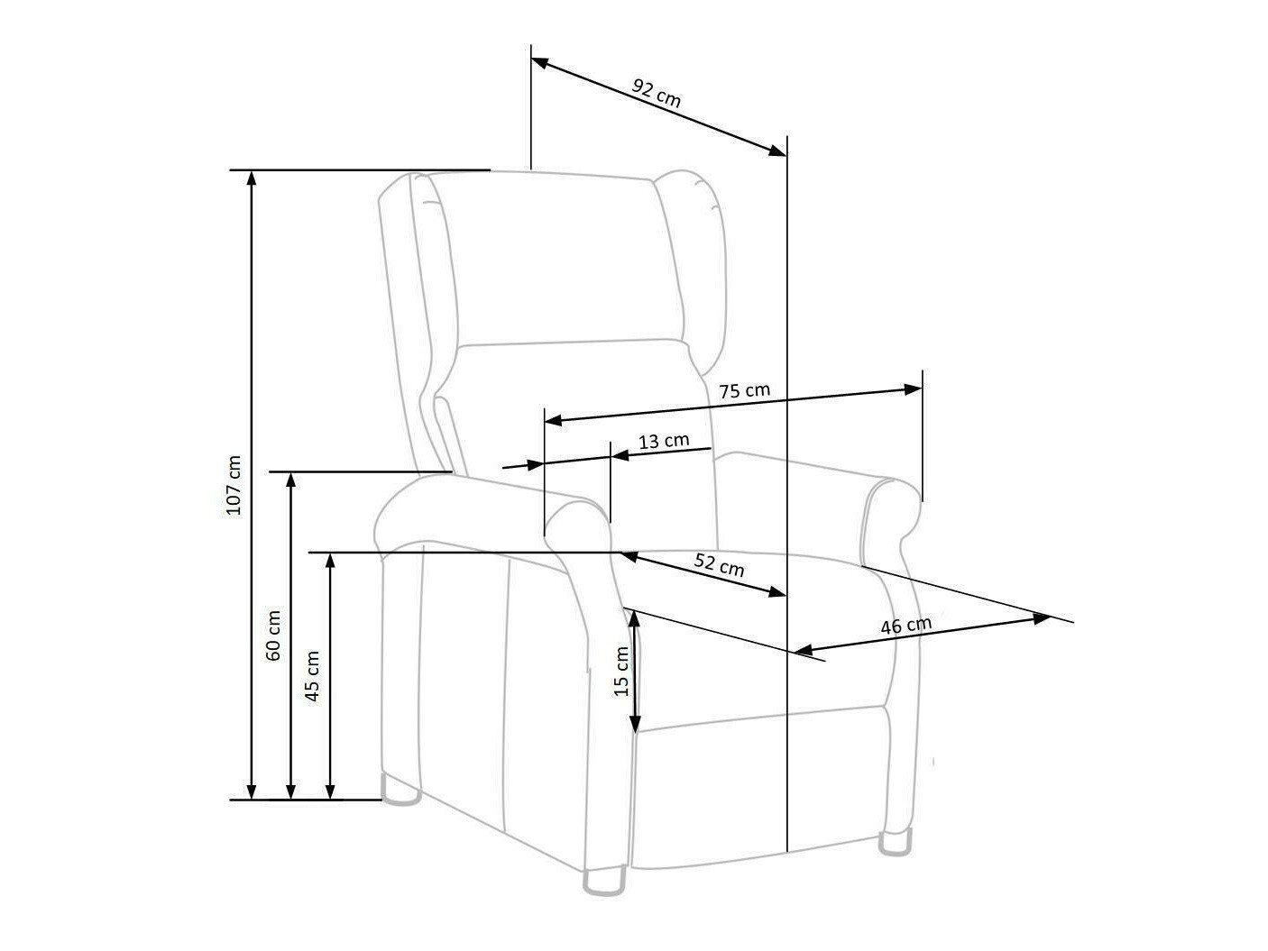 Relaxfauteuil Houston 1029 (Beige)