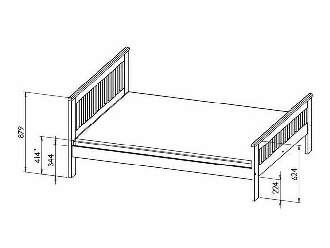 Bed Ogden 162 (Antraciet)