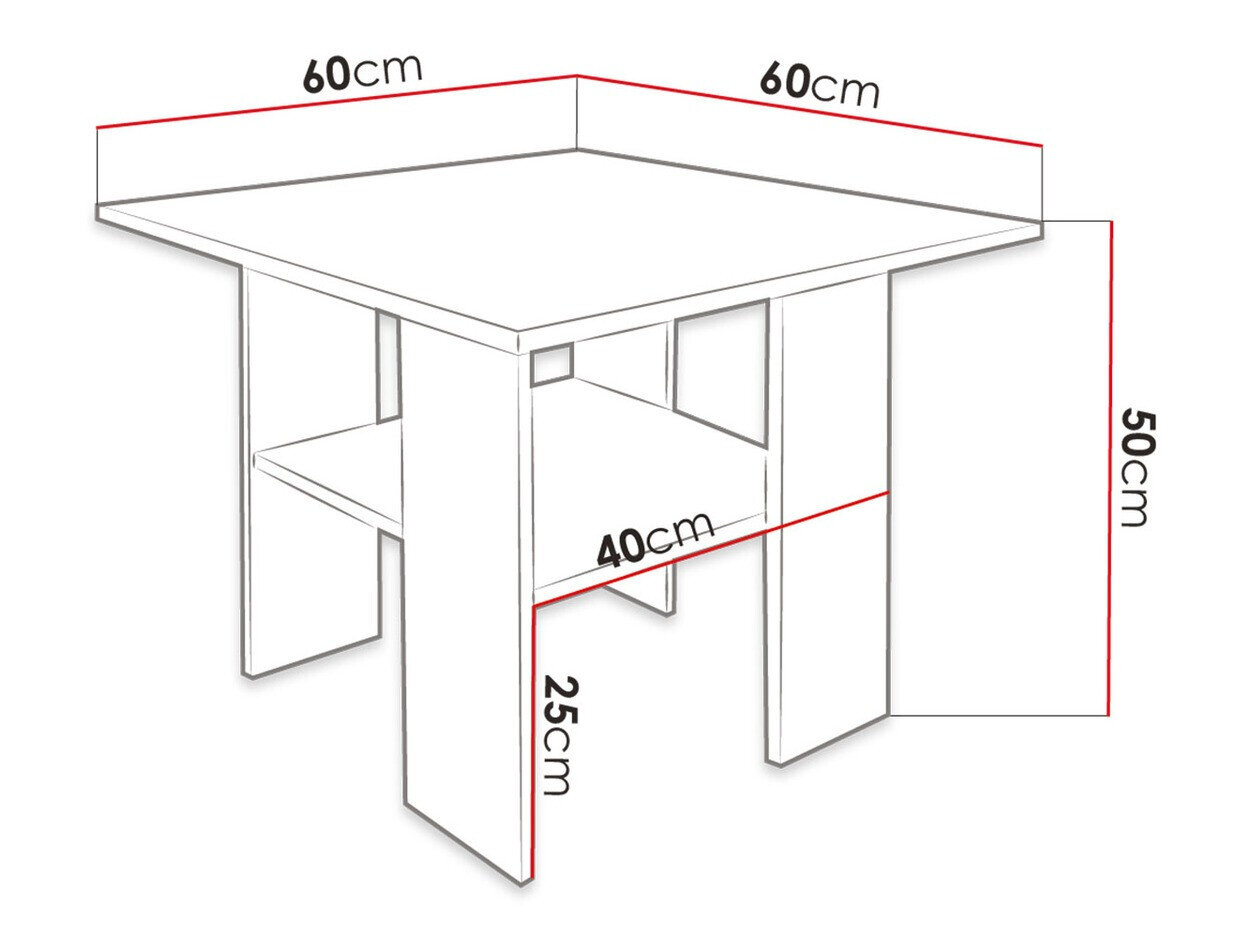 Table basse Reading 102 (Noir + Craft chêne)