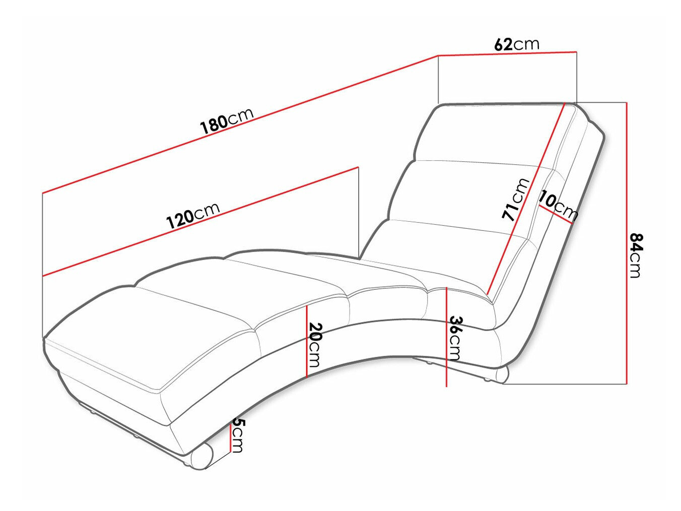 Chaiselong Comfivo 109 (Poso 01 + Kronos 01)