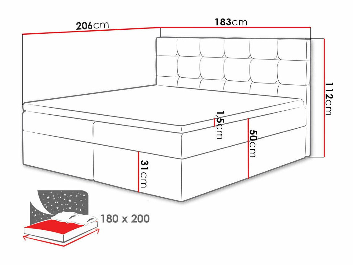 Boxspring Comfivo Osculum I (Muna 08)