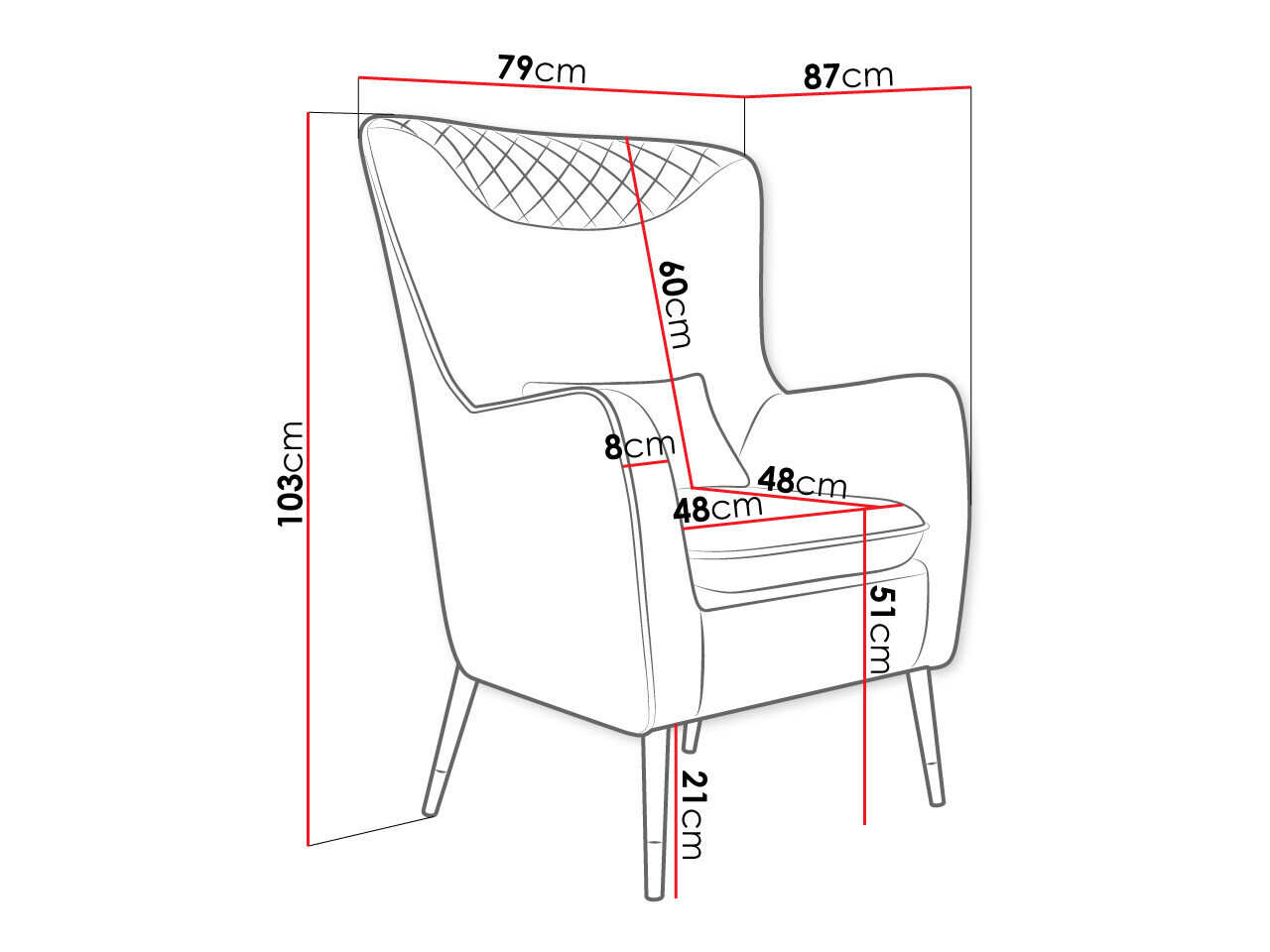 Lænestol Orem 114 (Magic Velvet 2258)