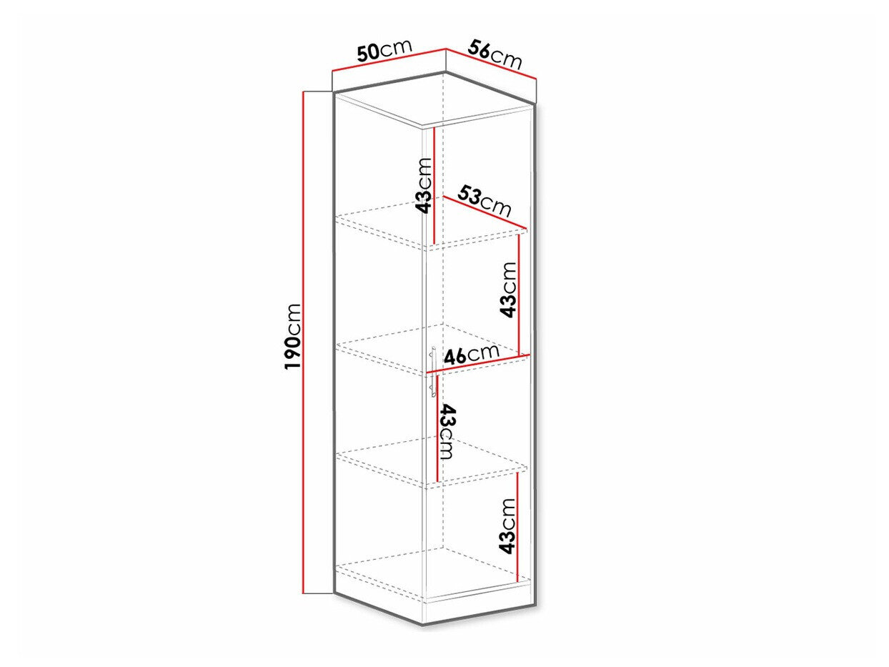 Reol Cavmero 107 (Sonoma eg + Hvid)