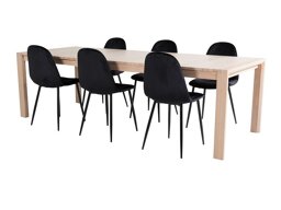 Eetkamerset Dallas 2027 (Licht hout)