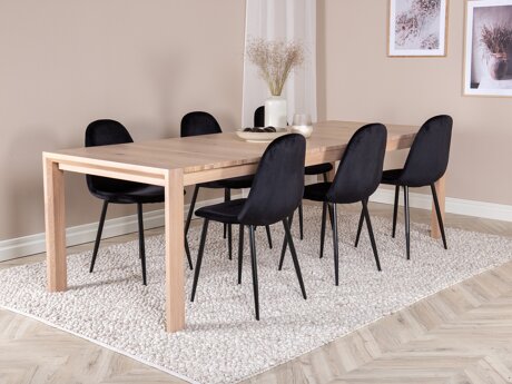 Eetkamerset Dallas 2027 (Licht hout)